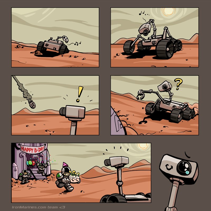 ironhidegames's tweet photo. HAPPY B-DAY @MarsCuriosity!❤️the #IronMarines will join you this year! @NASA https://t.co/XzzsLwgr0H
