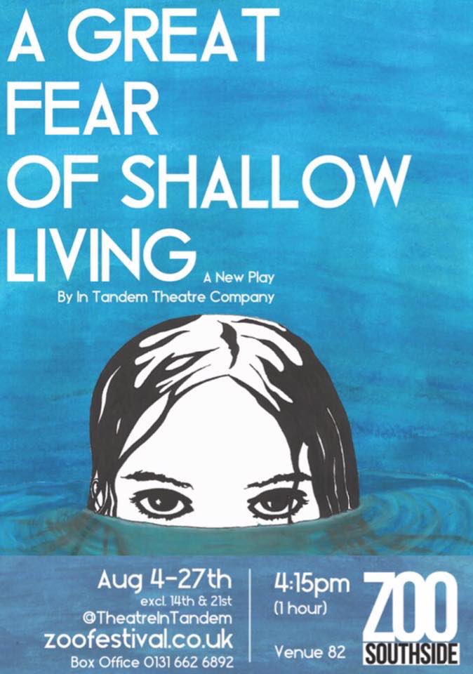 MarkLudmon's tweet photo. Next at #EdFringe, I'm seeing the intriguing-sounding A Great Fear of Shallow Living from @TheatreinTandem at @ZooVenues. https://t.co/Sob5R6lEmz