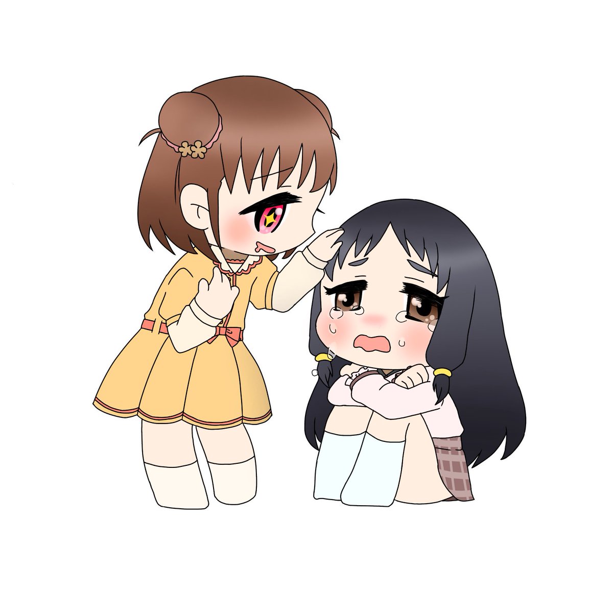 たまごぼーろ 泣くくるみちゃんを慰める あつみちゃん トレス素材お借りしました T Co Ufpryxut0h Twitter