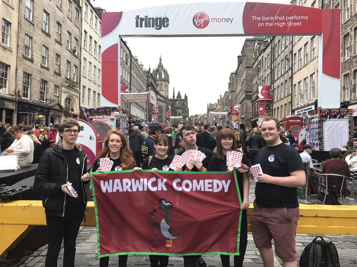 warwickcomedy's tweet photo. The flyering has begun - come and grab a flyer from our sketch gang on the Royal Mile, before our show at 5:15pm today in Black Market! https://t.co/Y7wtkBMWA2
