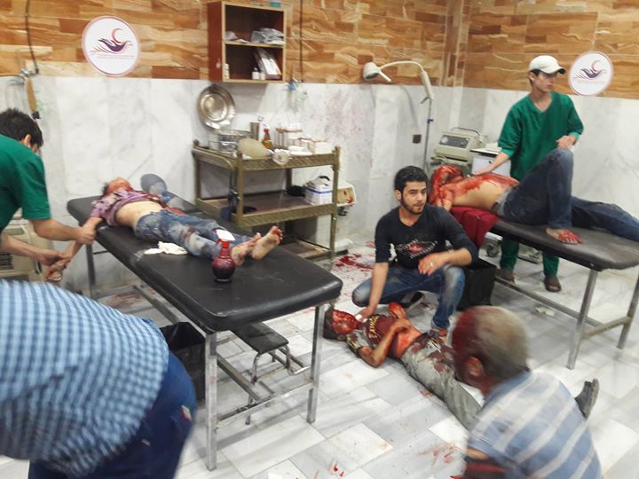 RevolutionSyria's tweet photo. #Jobar Medical Centre a while ago,
Turned into a human slaughterhouse by #Assad &amp; foreign helpers.
#Syria 05-08-2017 https://t.co/yHFak2dQ7m