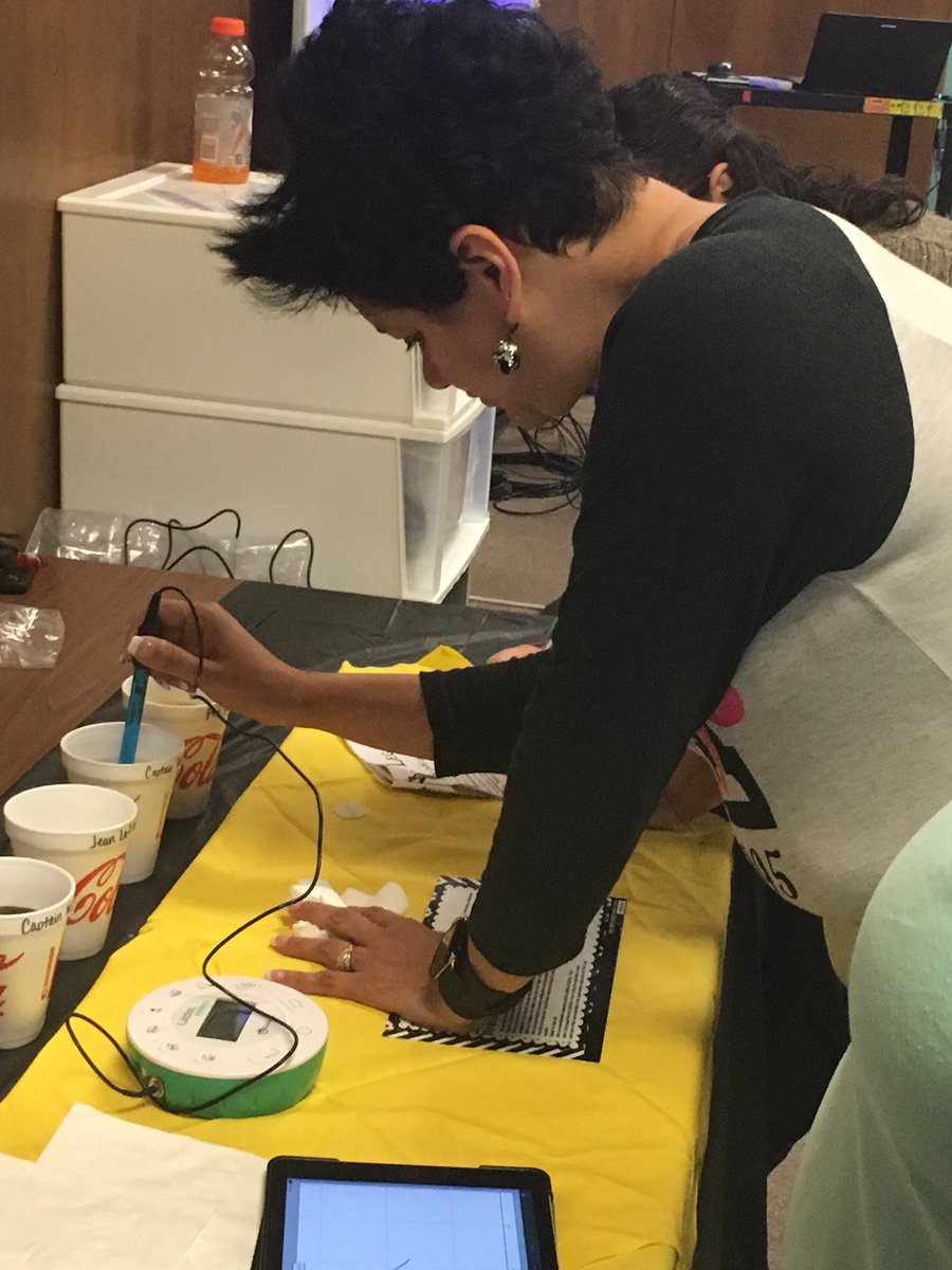 CPSB_TTC's tweet photo. CPSB teachers up early for Teacher Tech Camp! Fun exploring the latest tech gadget led by Axi!. #axiedu https://t.co/WIuc8ledRk