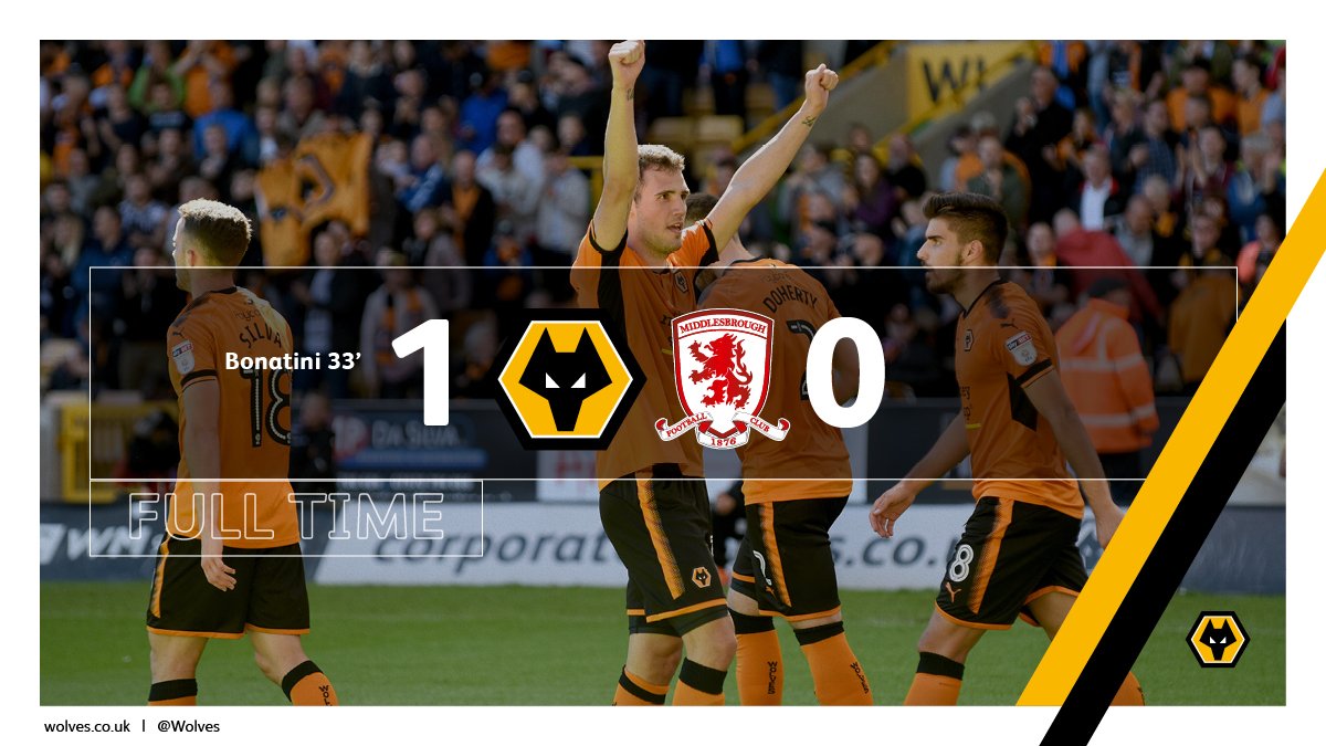 Wolves's tweet photo. Wolves with a winning start to the @SkyBetChamp season. @BonatiniOficial's first half strike enough for @Nuno's men to take all three points https://t.co/urgt2aheHs