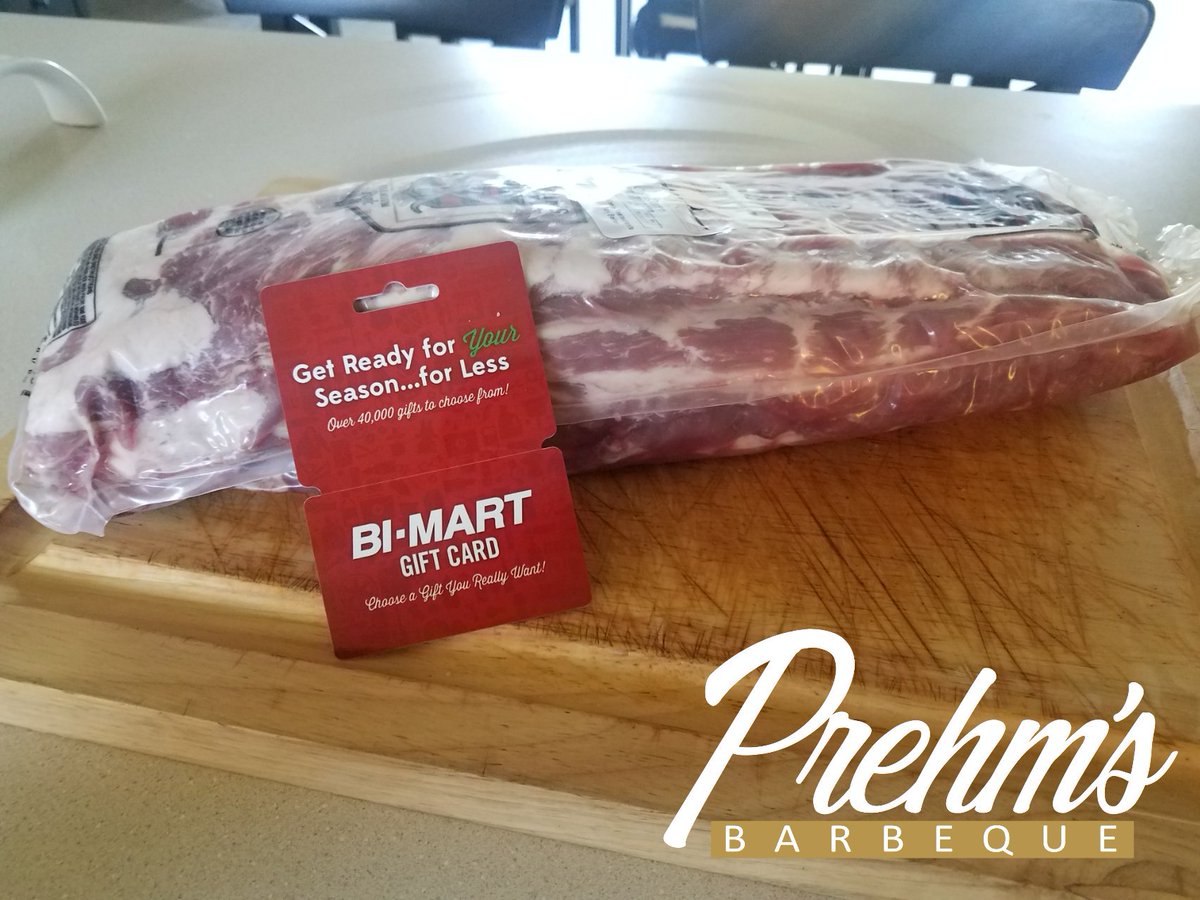 What are you bbqing this weekend? Give us a follow and retweet, and we'll give a new follower a $25 gift card to Bi-Mart #PrehmsBBQ