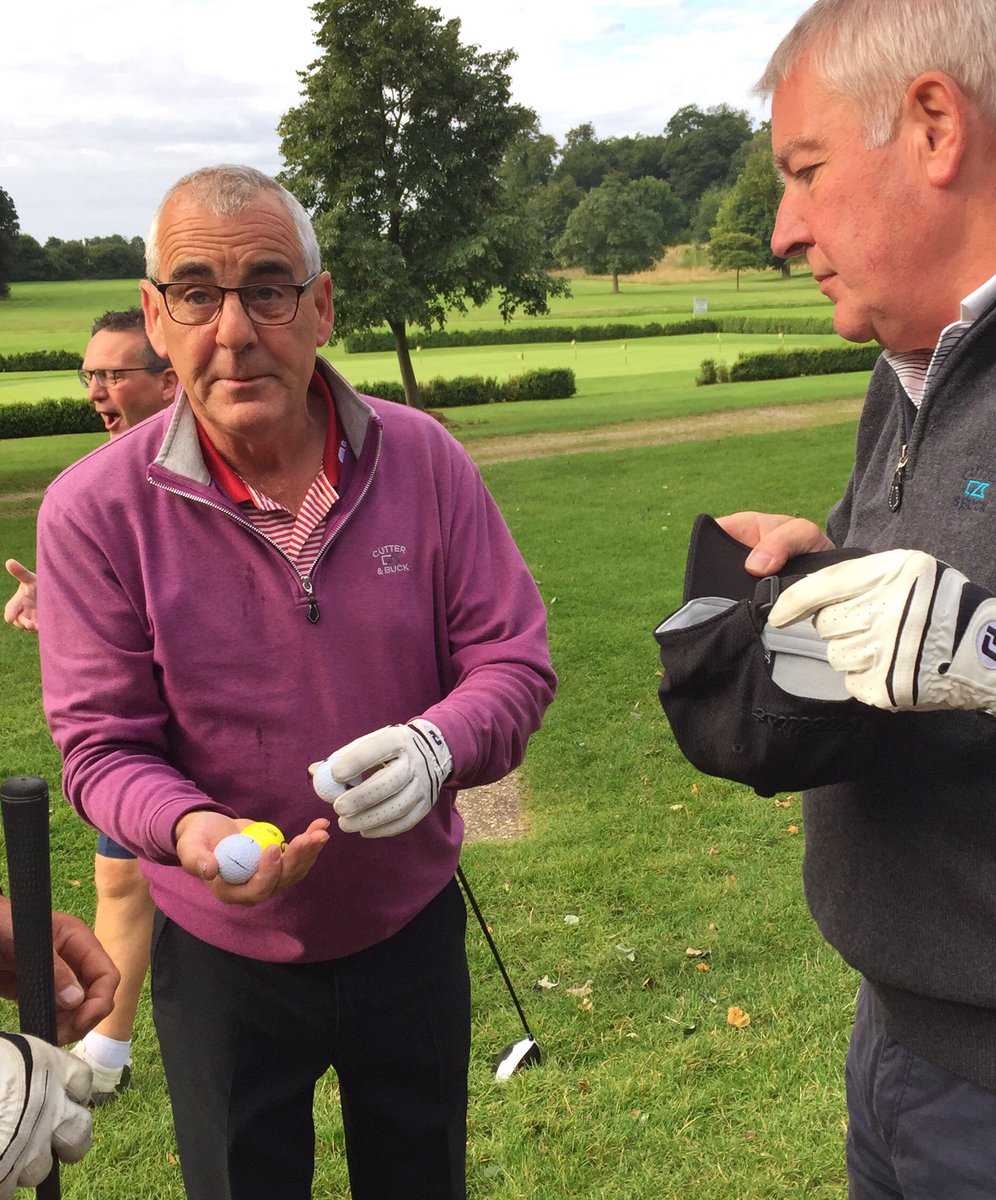Mr Wroe drawing the balls from the hat for team selection this morning <a href="/BlankneyGC/">Blankney Golf Club</a>