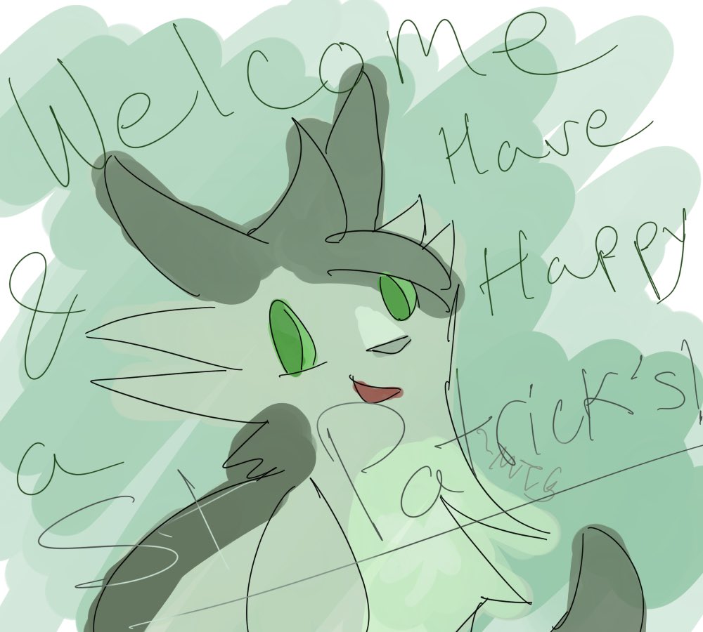 warriorforestmg's tweet photo. #stpatricksdaycard with #Cloverspot #stpatricksday #stpatricksday2017 #warriors #warriorcats #cat #marchartchallenge #gogreen #doodle #art https://t.co/9kJEXoR0tP