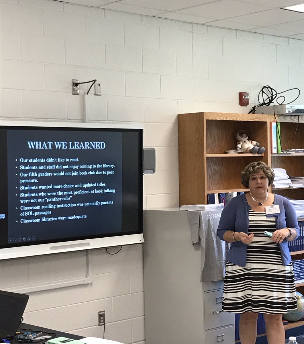 PrinAdams_HHES's tweet photo. Had a blast presenting with these ladies at #2017PWCSEEE & sharing our story making reading a significant part of school culture! @PWCSNews https://t.co/hIWOOTImJ4