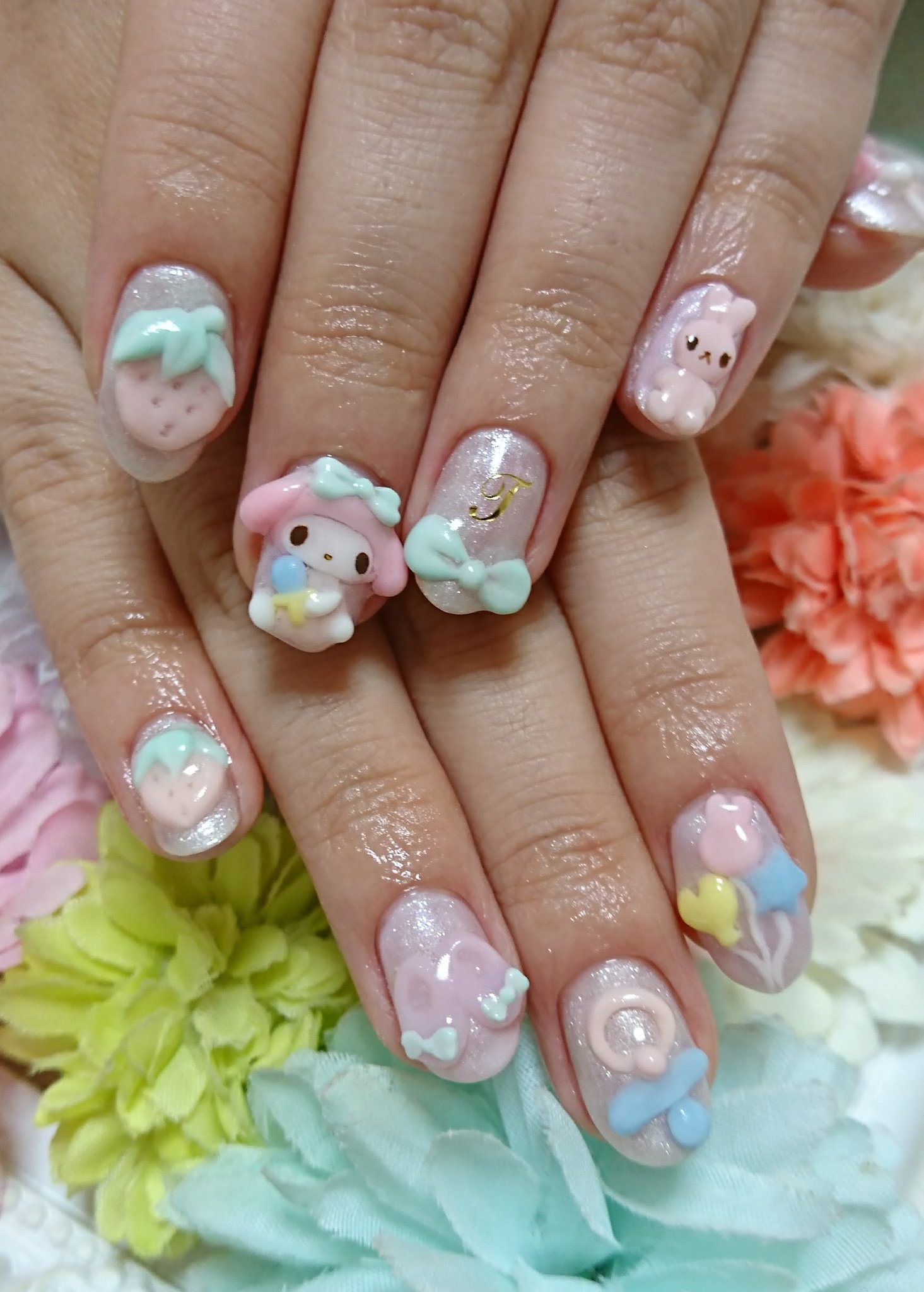 いろはねいる ジェルネイル スカルプ ネイル Nail 新宿ネイルサロン いろはねいる マイメロ マイメロ ネイル ベビーモチーフネイル ベビーネイル キャラクターネイル 3dネイル 夏ネイル ピンクネイル ガーリーネイル Mymelody T Co