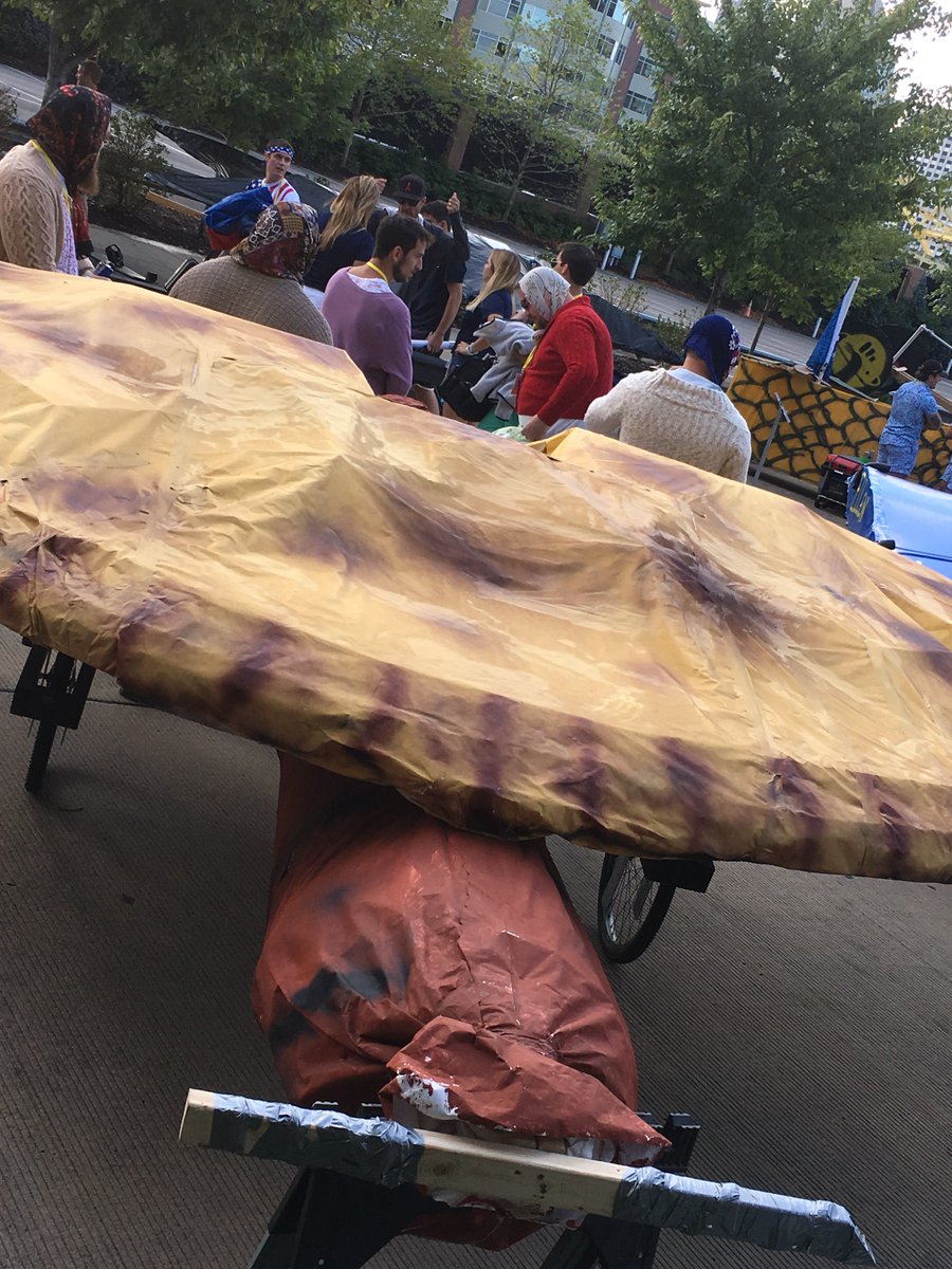 PolishSpill's tweet photo. Hey @rickaroundhere Have you seen anything more Pittsburgh? Launching a pierogi into the Allegheny. #Flugtag2017 @redbull #VotePolishSpill https://t.co/w9eSNoXOIi