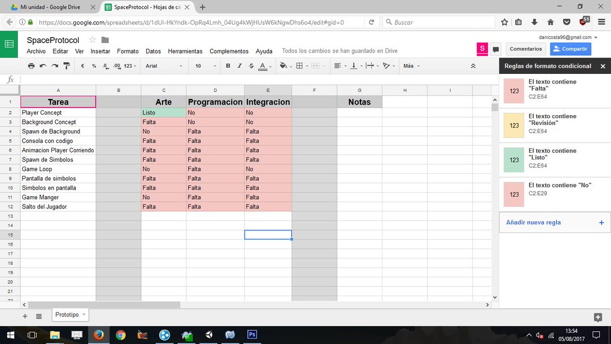 DanCosta13's tweet image. Empezando con el timeline del prototipo, la organizacion primero #WinterJamUY17 #SpaceProtocol