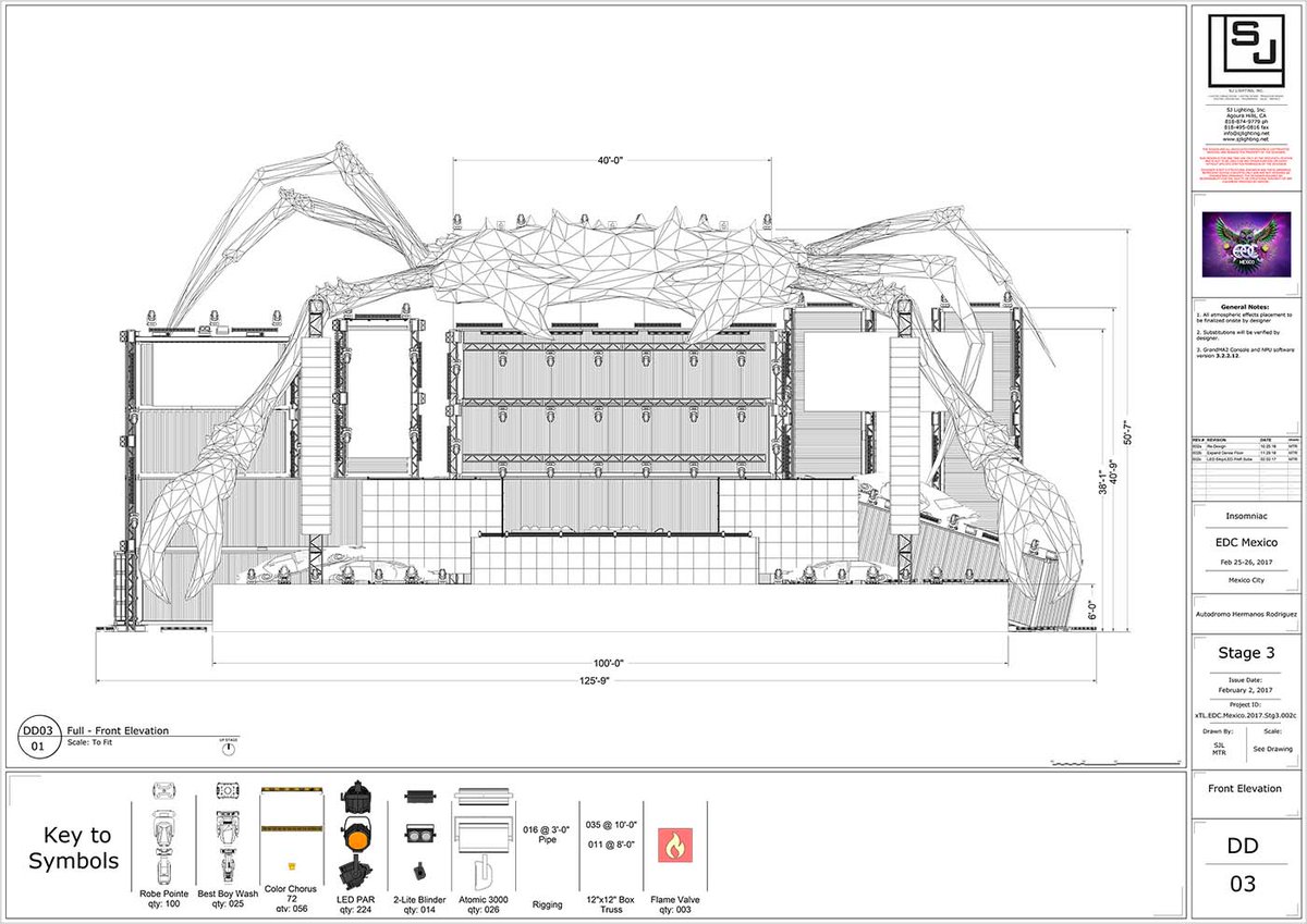 livedesignmag's tweet image. Check out SJ Lighting Steve Lieberman's #lightplot for Neon Garden, Wasteland &amp;amp; Dos Equis stages at #EDCMexico goo.gl/8hcgPD
