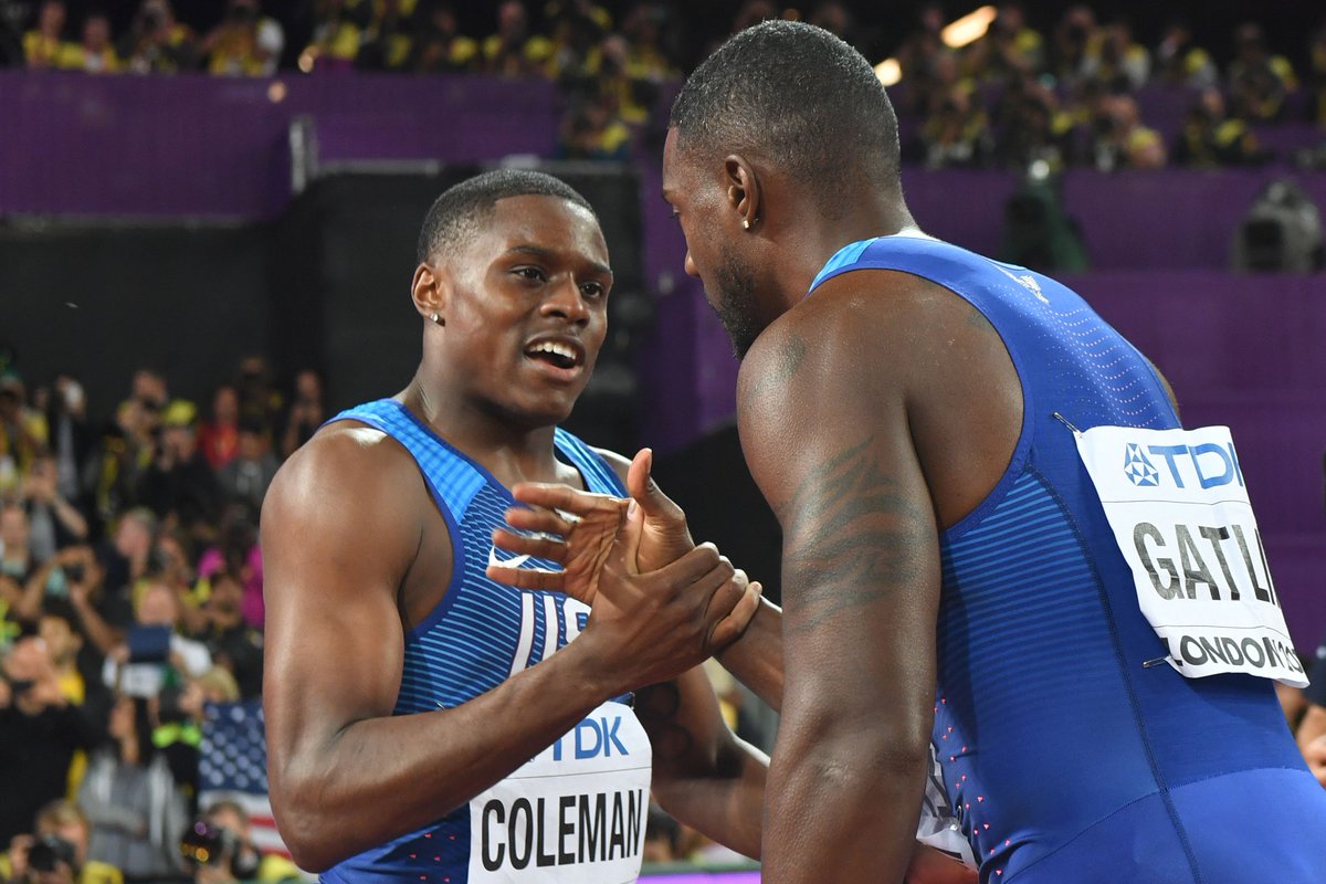 SECNetwork's tweet photo. Vols vs The World ... VOLS WIN!!

100m Final World Championships

1) Justin Gatlin - 9.92
2) Christian Coleman - 9.94
3) Usain Bolt - 9.95 https://t.co/VevTgh8dvG