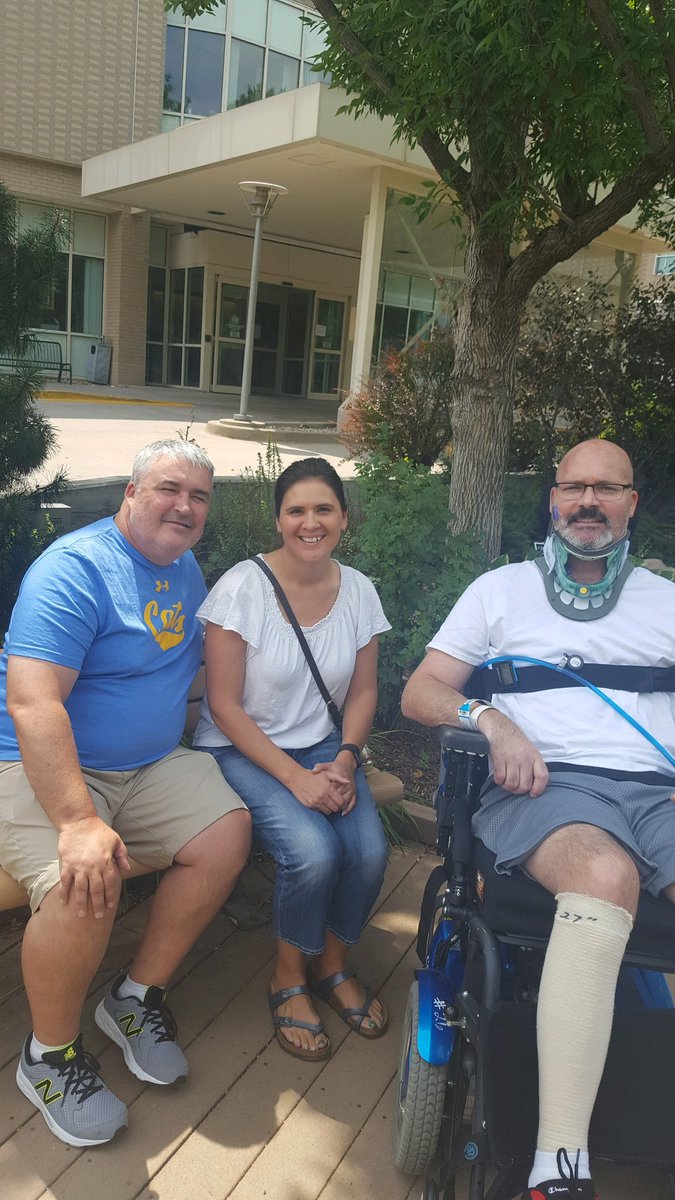 BozemanAD8R's tweet photo. Spending weekend with my brother Danny at phenomenal Craig Institute-Denver  Proud of him and his attitude!

#atorstrong
#willwalkagain https://t.co/60WkcIZwvg