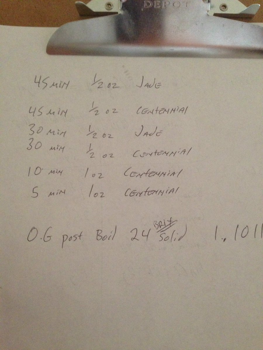 OriginalGomez's tweet photo. @NBTStweets @beermonkey Even the most simple of notes makes the greatest difference in continual improvement. 92% mash efficiency beats 79% any day! https://t.co/qcnMcIDYcv