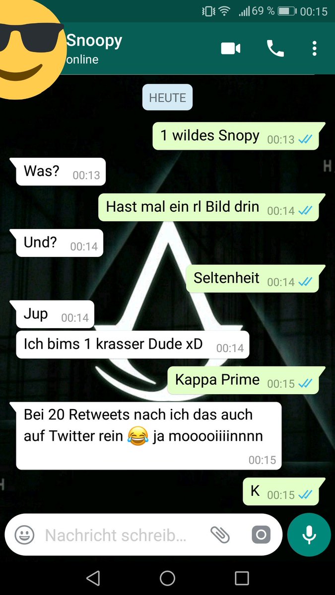 Gatarroth's tweet image. Leute bei 20 RT macht @SnopyTV ein RL Bild als PB rein helft mir