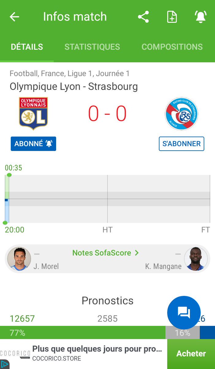 Sekkai On Twitter Olympique Lyon 0 0 Strasbourg Sur Https T Co 0ehaigc76q Sofascore