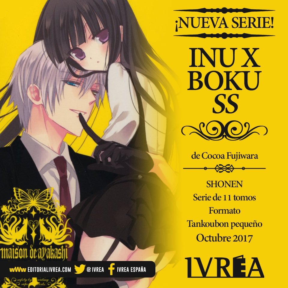Ivrea's tweet photo. ¡IVREA PUBLICARÁ INU X BOKU SS! Comenzando en octubre y con cadencia mensual. Info: https://t.co/yz0aDs89k6 https://t.co/RTO5ZhBqsT