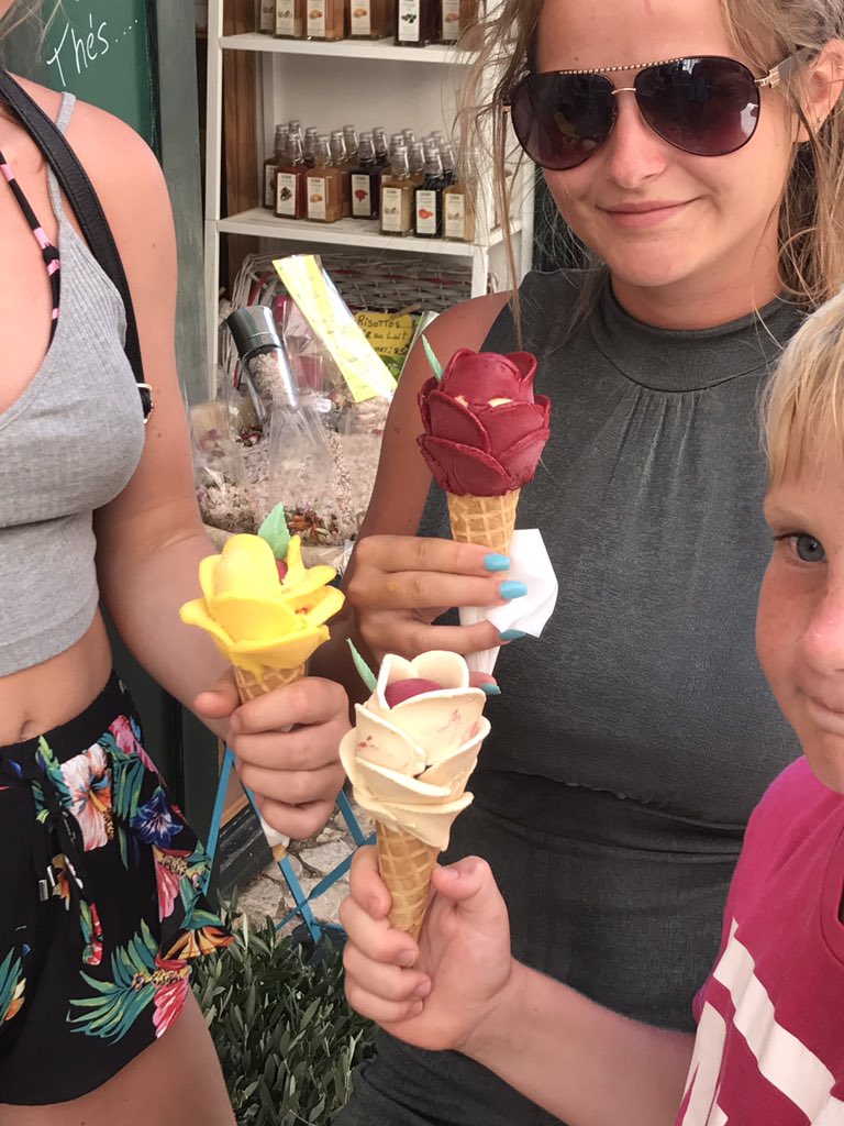 Ice cream good enough to eat!! #icecream #treat #southoffrance #yummy #lovelife