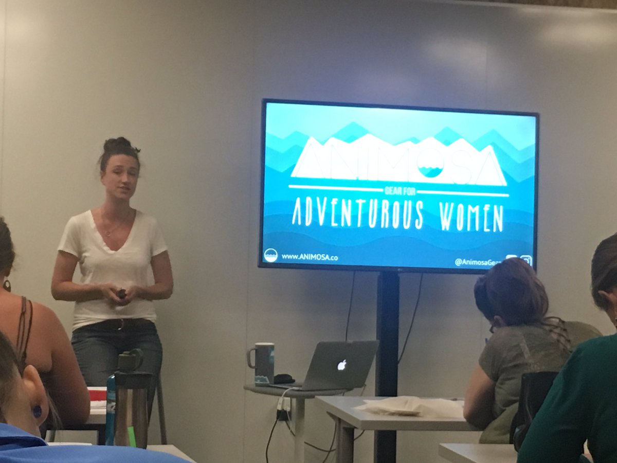 UOregonLCE's tweet image. .@animosagear Founder/CEO Kate Blazer discussing her company&apos;s marketing strategy @eugenerain #StartupToolkit