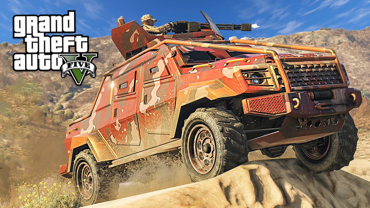 TypicalGamer's tweet photo. GTA 5 ONLINE NEW MILITARY TRUCK LIVESTREAM!! 💥 RETWEET for a SHOUTOUT!! Watch it here! ▶▶▶ https://t.co/CiI4lqfqfa https://t.co/T51bNf3hbO