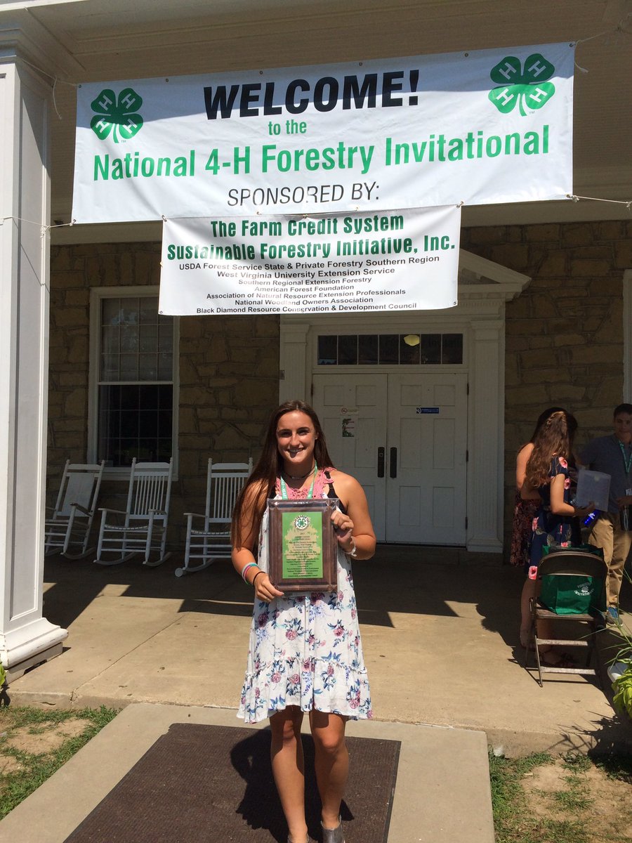 BertGilmore4's tweet photo. Mara Shelton, Neshoba Co 4-H Forestry Judging Team Member wins the Joe Yeager Spirit Award during the National Forestry Invitational! #MS4H https://t.co/t5YIOn8wGu
