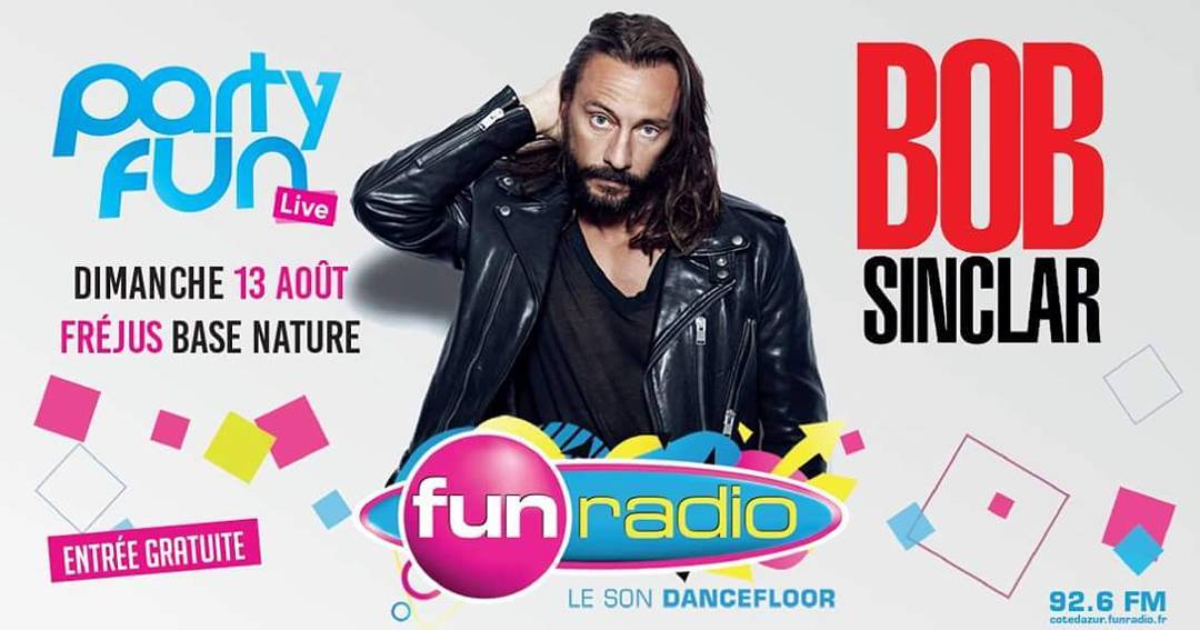 ColorAzur's tweet photo. ➡️DIMANCHE 13 AOÛT, retrouvez @bobsinclar pour un concert GRATUIT exceptionnel à la Base Nature de #Fréjus !! 🎶🌴 #PACA #Var #cotedazur https://t.co/DksEH3y3de