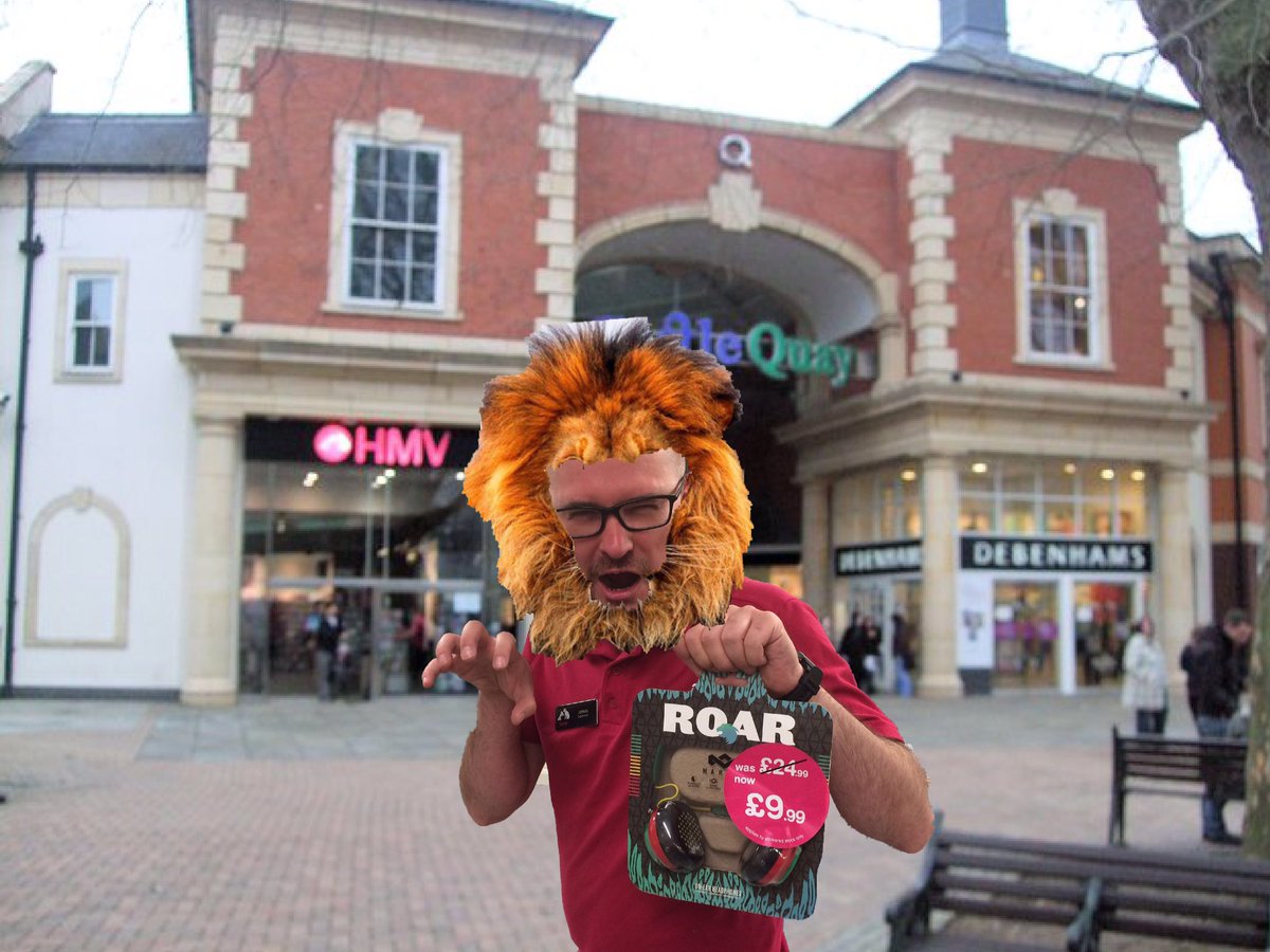 hmvBanbury's tweet photo. My #hmvsummertech17 world tour is over & I'm back in @shopcastlequay Banbury & on the prowl with these @HouseofMarleyUK Roar just £9.99 🦁 https://t.co/UHEIqanzTu