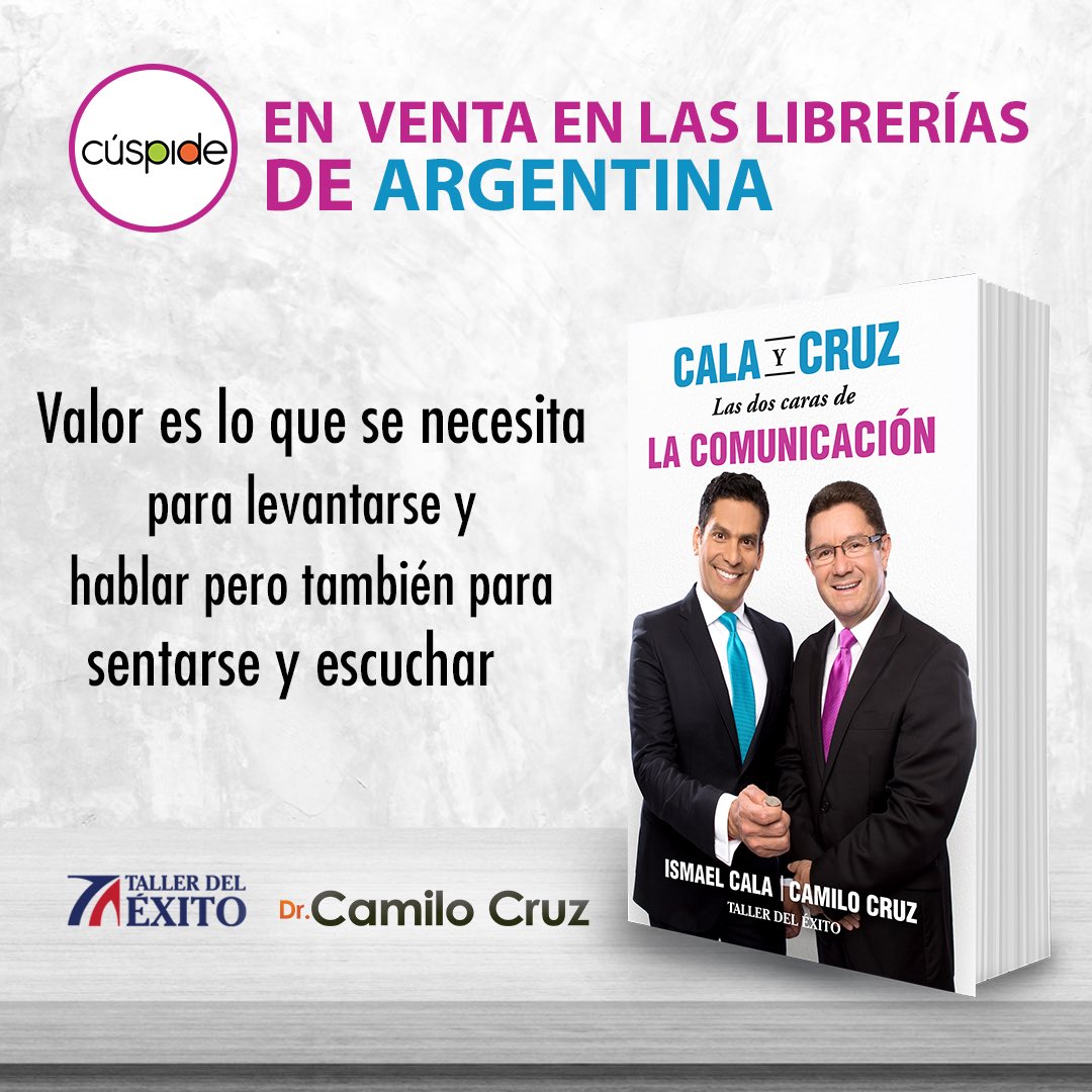 drcamilocruz's tweet photo. #firmadelibros #DrCamiloCruz #frases #CalayCruz #exito #argentina Para tu copia, visita: https://t.co/i71QEjMebI https://t.co/62fCeqAlBp