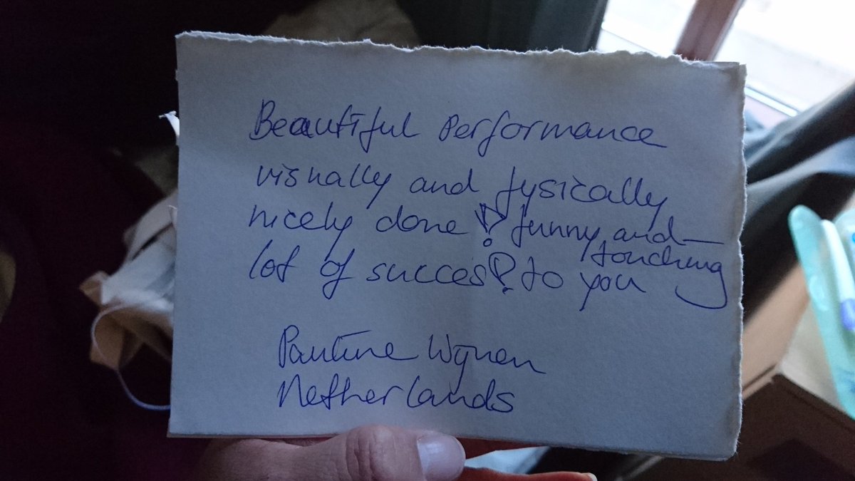 cocoism2016's tweet image. → Audience's feedback ←
Beautiful performance
Visually and physically welly done
Funny and touching
Lots of success for you
@Summerhallery