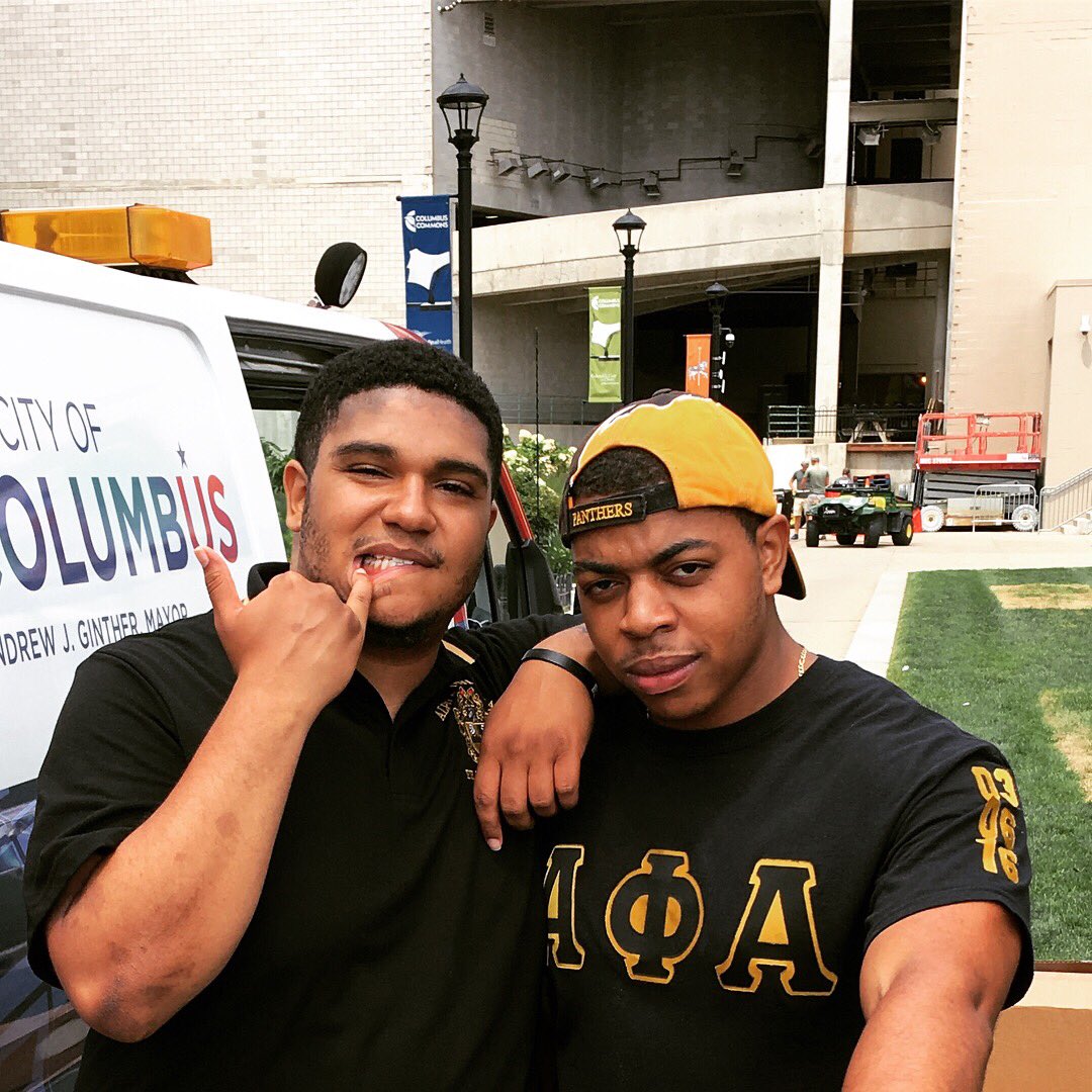 MightyOPboyz's tweet photo. Bruhs volunteering at the FCJS + Mayor Ginther's 'Fam Jam' at the Columbus Commons. #OP35 #OhioMade https://t.co/pI4NDAe7Yq