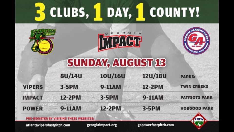 atlvipersjiles's tweet photo. Atl Viper 2017 Ga Tryouts @ Twin Creeks Park - Sun, 8/13, 9am-5pm. With 20 yrs & 5 Natl 'Ships, compete w the best!
#viperstrong #player1st https://t.co/SeWdpfXAYT