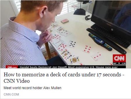 MullenMemory's tweet image. Alex &amp;amp; Cathy were just on @CNN Vital Signs w/ @drsanjaygupta. Alex memorizes a deck in &amp;lt;15s on camera. Watch here: cnn.it/2v7HuMX
