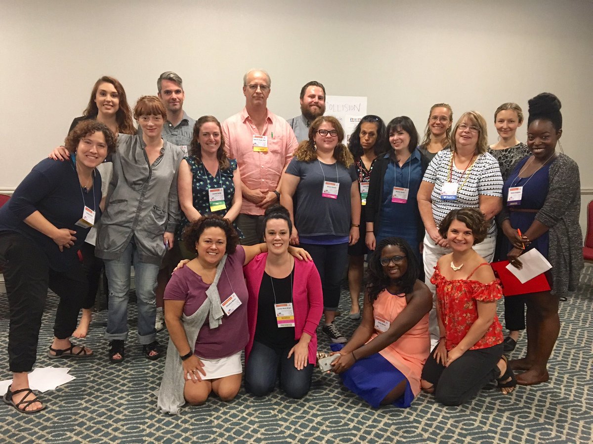 CarolynMWright's tweet photo. Post-conference session: Theatre as #CivicDialogue. Thank u 2 this amazing group! #aate2017 #IamAATE #theatre #dosomething @HumanityPlayPro https://t.co/4rQEcb0Cub