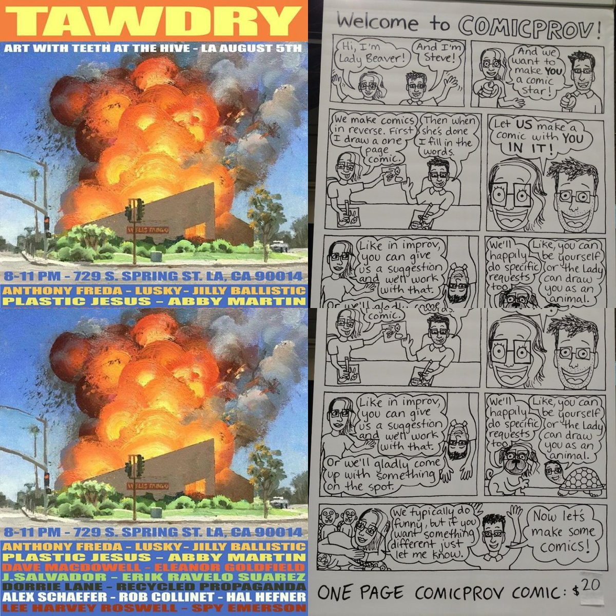 comicprov's tweet photo. Tonight! Come out to @thehivegallery & we'll make a live #comic starring YOU while you look at some really cool #art! https://t.co/dJfnbJA87v