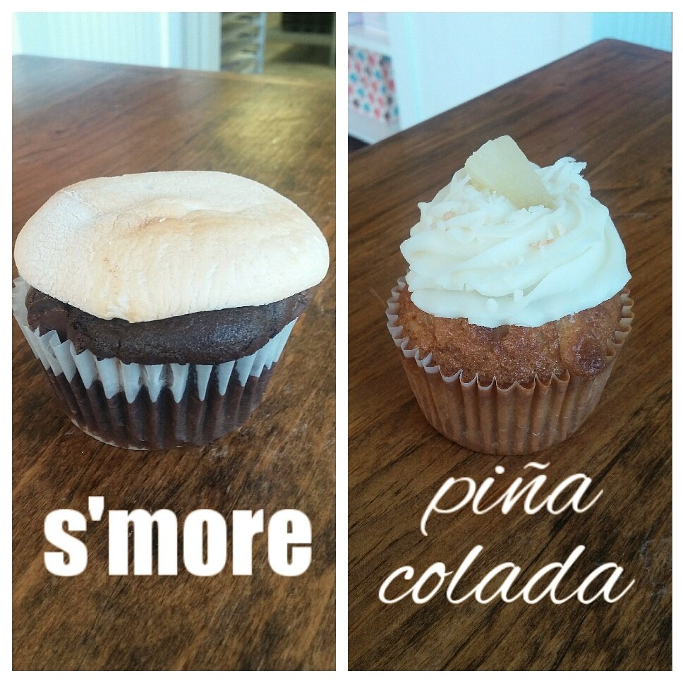 Long weekend treats! Which one would you choose?? #cupcakes #smores #pinacolada #longweekend