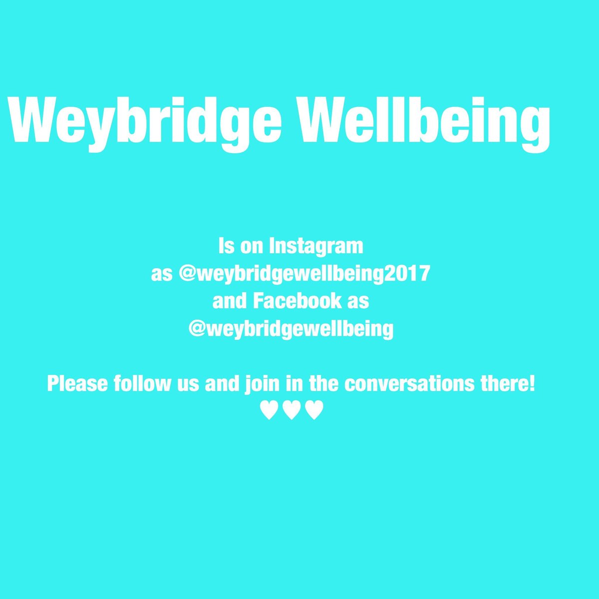weybridgewellbe's tweet photo. Because 140 characters isn't always enough! #weybridgewellbeing #MoveThisWey #MindfulThisWey https://t.co/n7LsJFaSFL