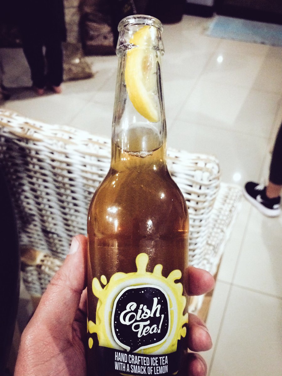 Gave <a href="/EishTea/">Eish Tea</a> a try... What a lekker spin on ice tea. 🍋 #EishTea #IceTeaWithAKick