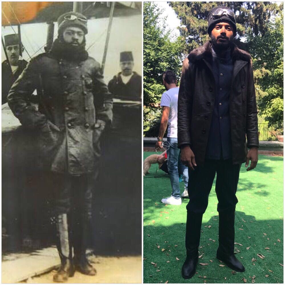 Dünyada siyahilerin ancak köle olabildiği yıllarda Osmanlı'da dünyanın ilk siyahi pilotu olan İzmirli Ahmet Ali Efendi #Hürkuş filminde..