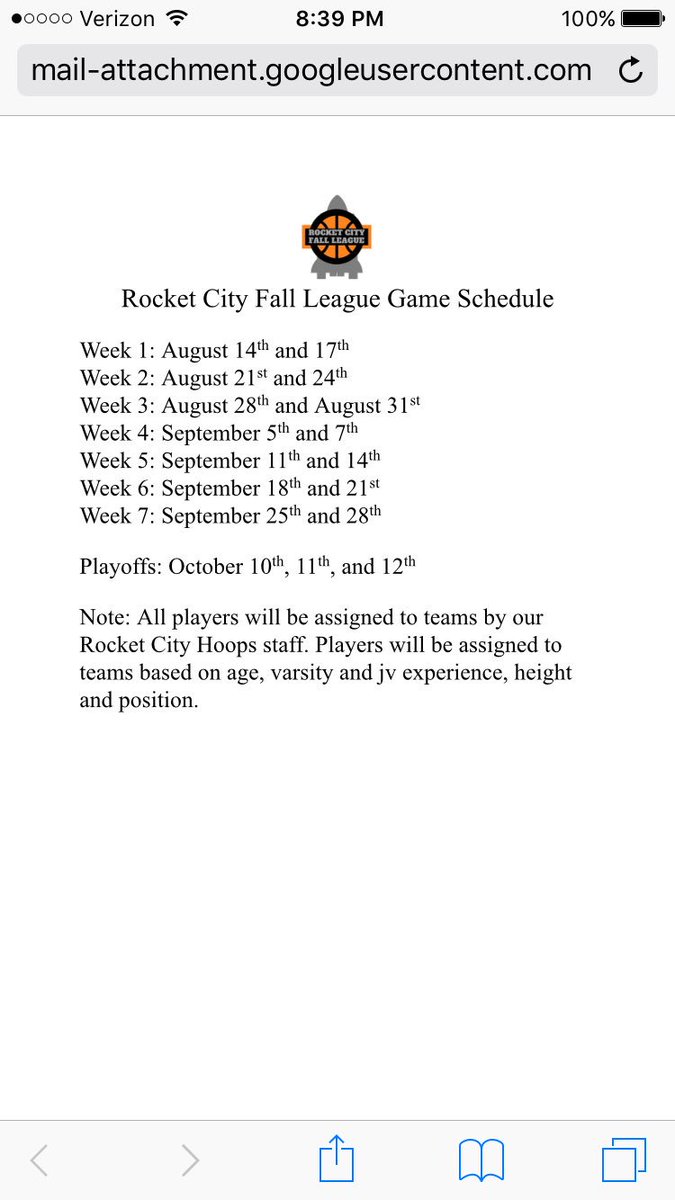 Get signed up for the Rocket City Fall League today!!! Gonna be a great league 🏀