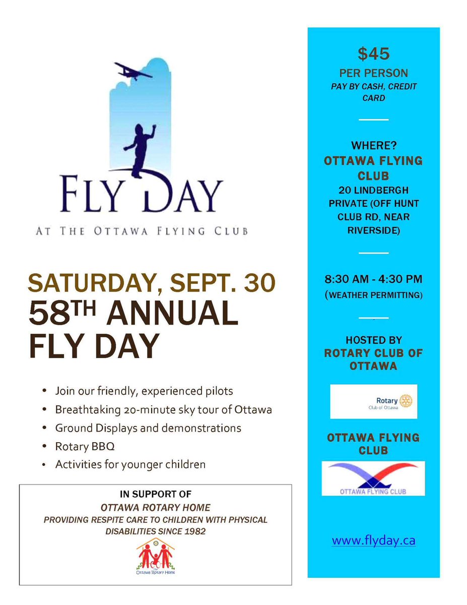 OttFlyingClub's tweet image. @OttFlyingClub great charity event for the @RotaryHome reserve date now #Ottawa #ottnews @FlyYOW @MAJIC100Ottawa
