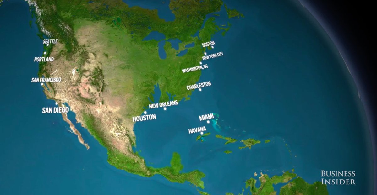 This animated map shows what Earth would look like if all the ice melted. #climatechange read.bi/2vxRkZk