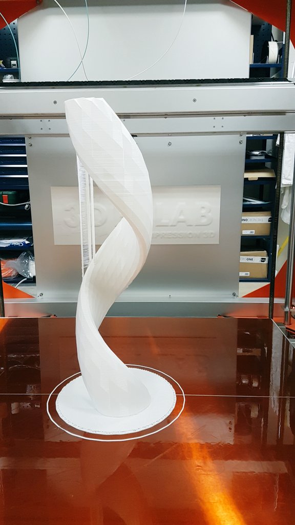 SantoPetranto's tweet photo. #3dprint of the day : Helix table leg - #design &amp; #printed by #3DFT LAB - #Bailleul with #BigRepOne #BigRep https://t.co/JlTXogB8bO