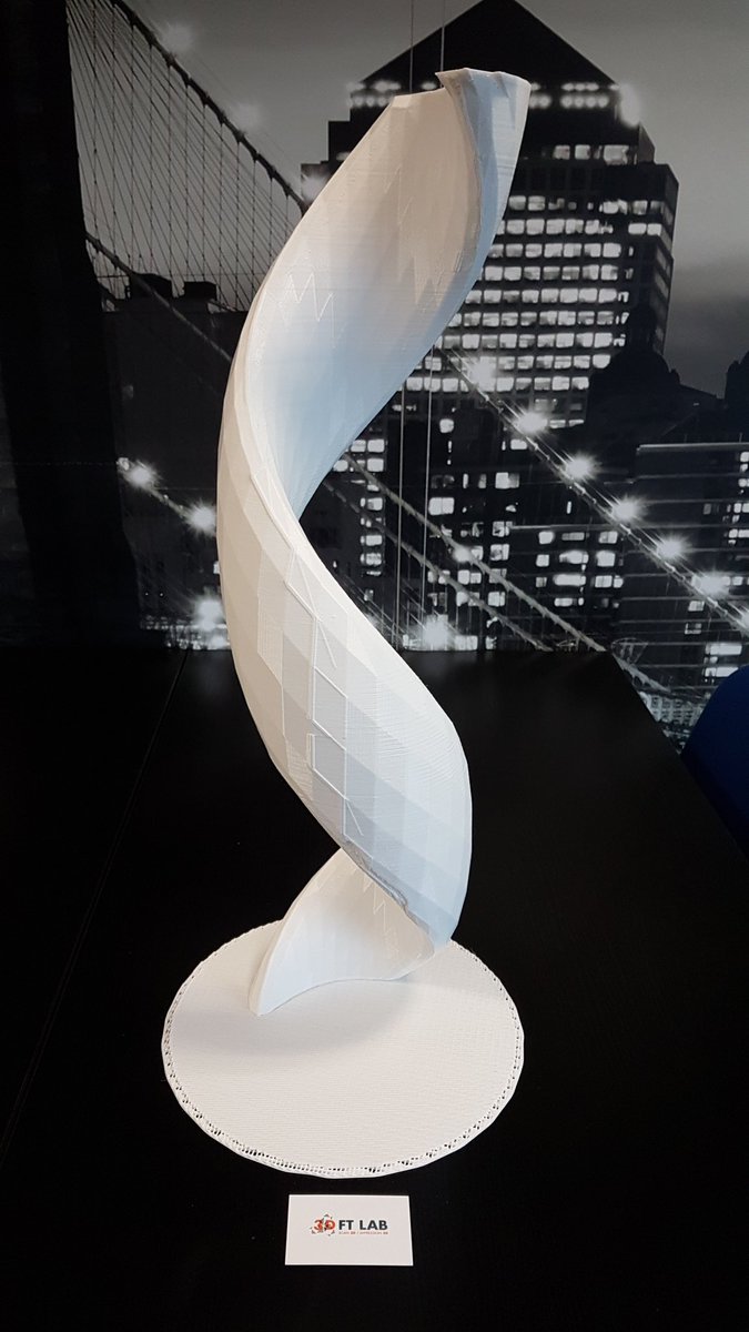 SantoPetranto's tweet photo. #3dprint of the day : Helix table leg - #design &amp; #printed by #3DFT LAB - #Bailleul with #BigRepOne #BigRep https://t.co/JlTXogB8bO