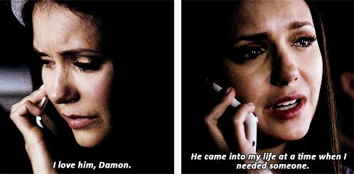 nsstelena's tweet photo. - I love him, Damon. 
- He came into my life at a time when I needed someone.
#TVD #Stelena https://t.co/0lsdFXWi0v