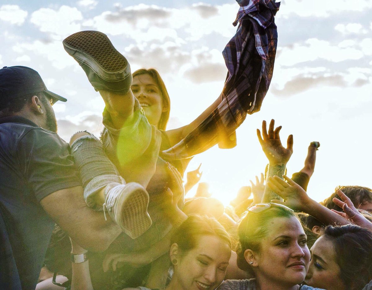 Any day not <a href="/RiotFest/">Riot Fest</a>... tick tock... #riotfest #crowdsurfing #musicfestival #goldenhour