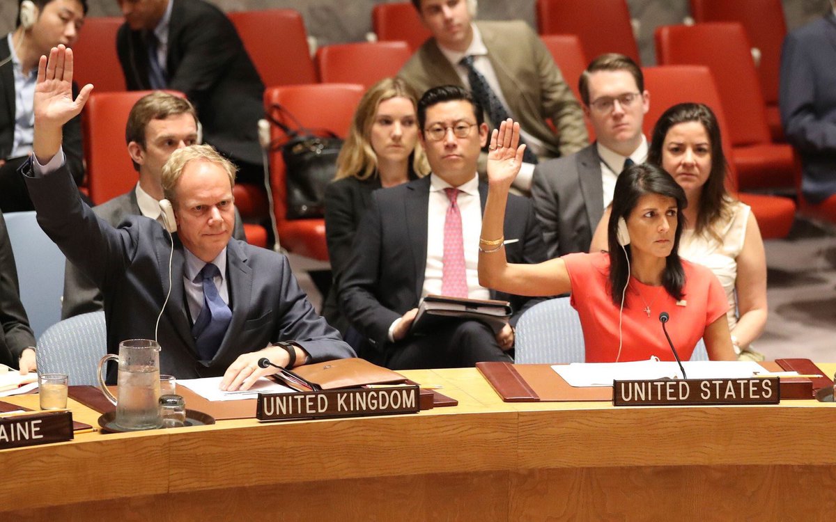 AmbNikkiHaley's tweet photo. The US led resolution passed by the SC on N. Korea will be a loss of 1/3 of their exports = over $1 billion in hard currency #ANewDayAtTheUN https://t.co/gnursgwfCV