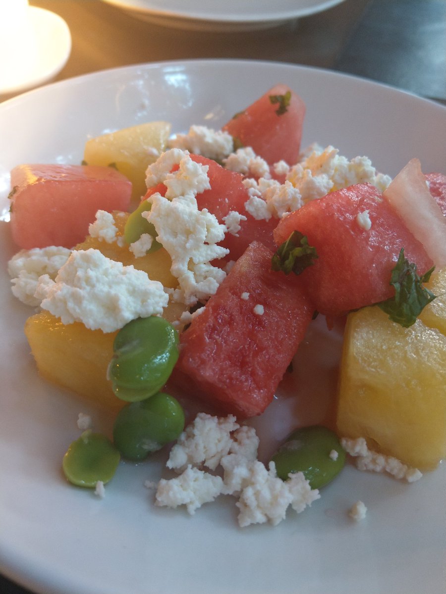 GrnLakeGirl's tweet photo. And we have moved to @pintxoseattle & changed out #Stephs @StephSForrer is with me! This salad too start! Ah yeah! #seattlestaycation 🍉 https://t.co/ghSQJs6xZI