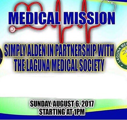 Congratulations <a href="/SimplyALDENofcl/">Simply ALDEN</a>. God bless your medical mission with #TheLagunaMedicalSociety.  👏👏👏
