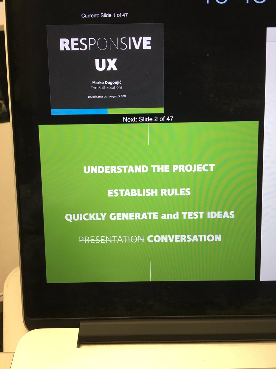 markodugonjic's tweet image. Responsive UX @ladrupal #DrupalCampLA