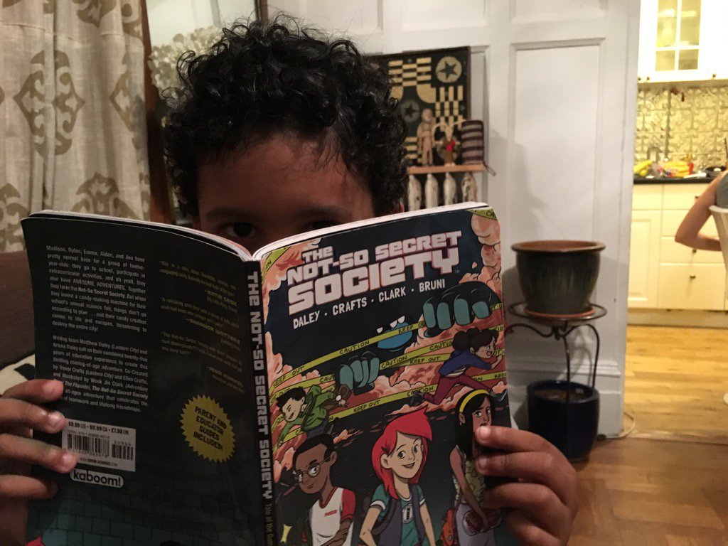RT victorlavalle: THE NOT SO SECRET SOCIETY is a hit with our 6 yr old. Thanks boomstudios TeamNS3